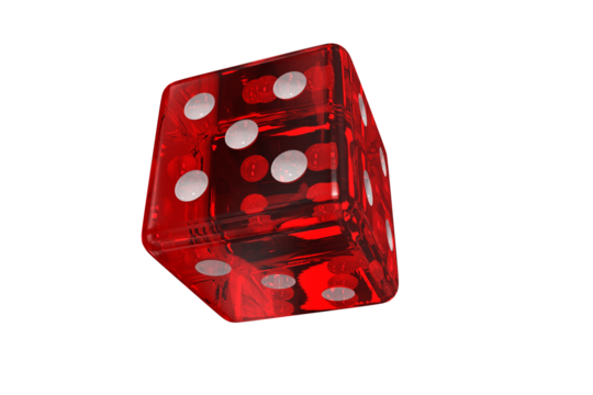 Digitally generated image of 3D red dice - Powered by Adobe