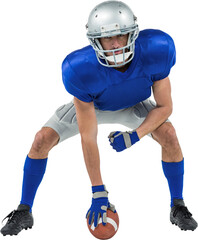 American football player in attack stance © vectorfusionart