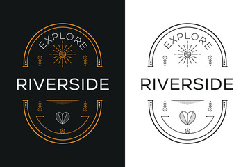 Riverside City Design, Vector illustration.