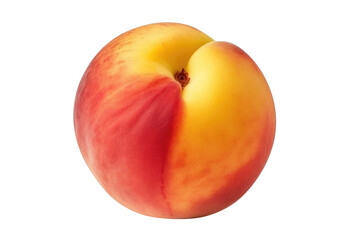 Peach isolated on white background. Generative AI