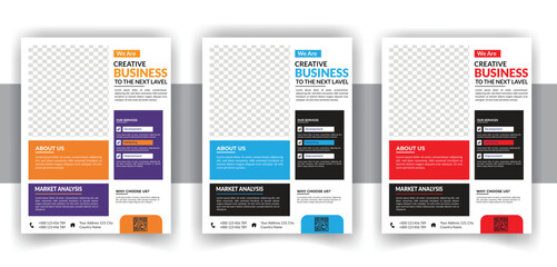 Fototapeta na wymiar Modern Creative Business Flyer Bundle Design Template