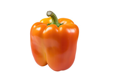 Pepper Paprika isolated on white. Orange sweet bell pepper. generative ai