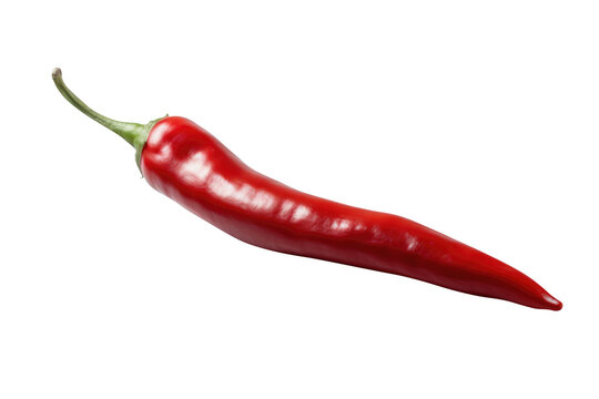 Red hot chili pepper isolated on a white background. Generative AI