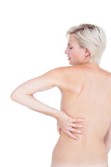 Obraz premium Beautiful woman with back pain 