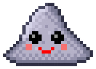 Fototapeta premium Smile shape icon pixel art. Vector illustration.