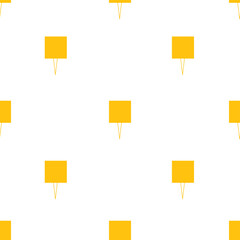 Illustration of square speech bubble icon in yellow color