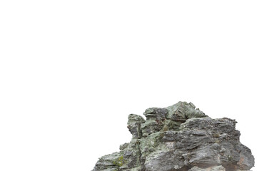 Rock over white background