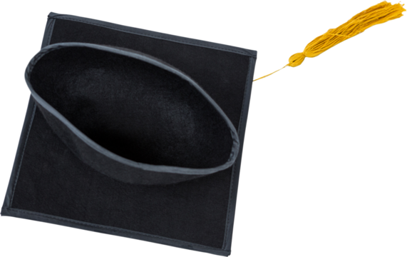 Close-up of black mortarboard
