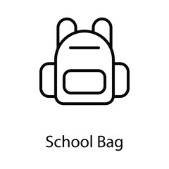 School Bag icon. Suitable for Web Page, Mobile App, UI, UX�and�GUI�design.