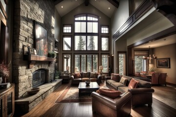 Spacious Great Room with High Ceilings and Abundant Natural Light