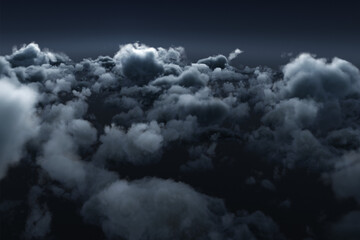 Scenic view of overcast at night