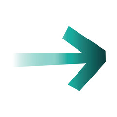 Computer graphic image of green arrow sign