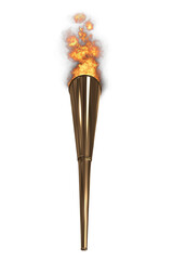 Composite image of burning sports torch