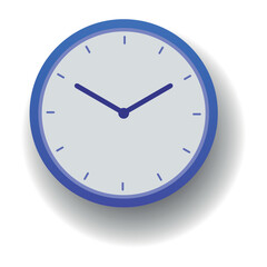 Flat style clock icon, timer on transparent background. Business clock. Vector design element 