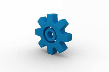 Gear over white background
