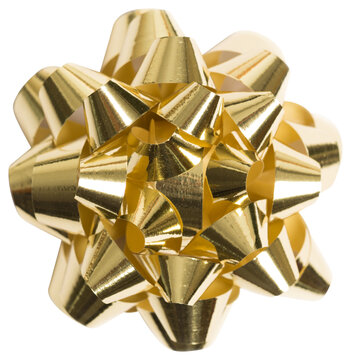 Close-up of golden Christmas decoration