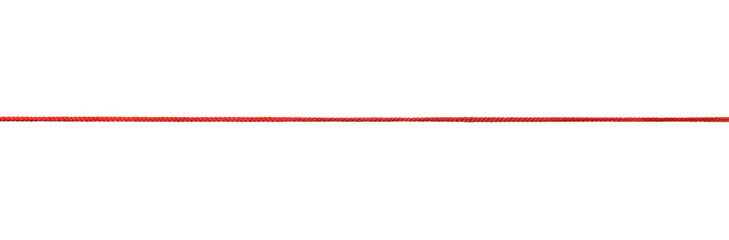 Long straight red rope isolated png with transparency - Powered by Adobe