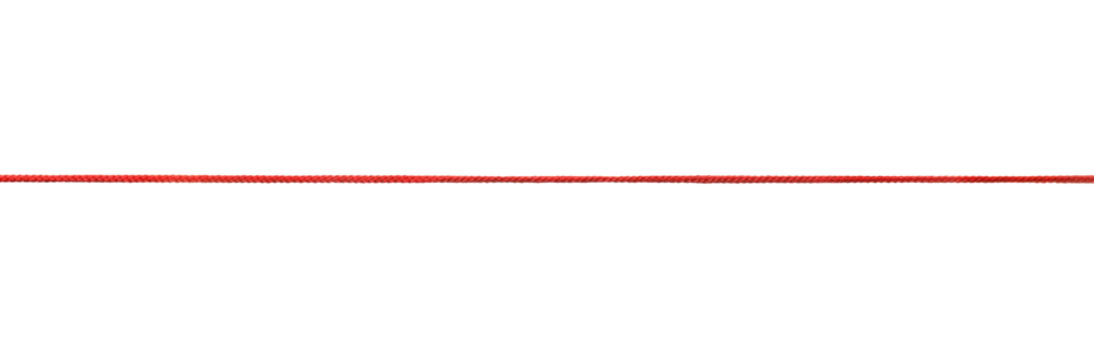 Long straight red rope isolated png with transparency