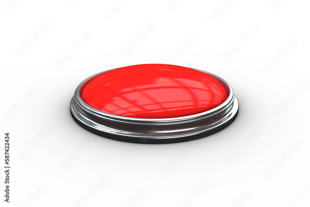 Poster digitally generated red push button