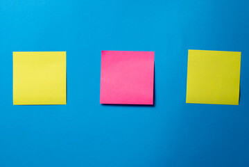 Sticky Notes on a Blue Wall