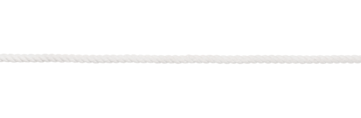 Strong white rope isolated png with transparency