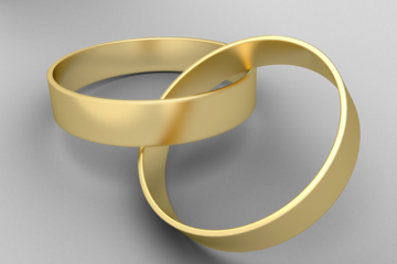 Close-up of wedding rings