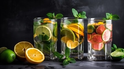 Fototapeta premium Mojito & Bebida - Generative IA 