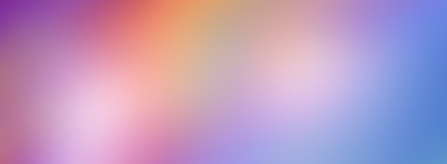 Long banner, gradient. Blurred soft lilac blue background with large blurred light spots. Template for advertising and presentation of cosmetic products
