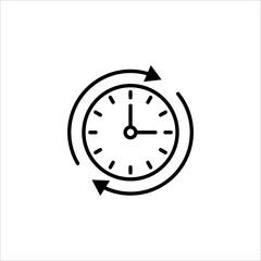 Long term icon. clock sign. vector illustration on white background. EPS 10