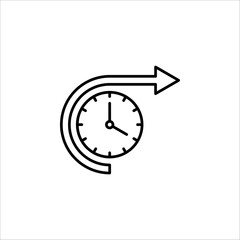 Long term icon. clock sign. vector illustration on white background. EPS 10