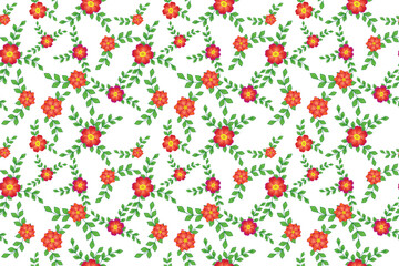 Isolated floral vector seamless pattern background. Perfect use for tablecloth, wrapping paper, textile, fabric, wallpaper projects, scrap-booking, gift-wrap, and much more surfaces.