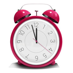 Pink twin bell alarm clock