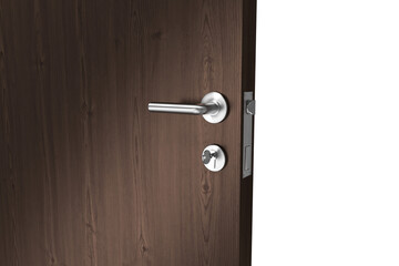 Naklejka premium Closeup of door with doorknob