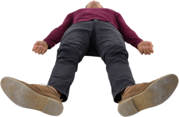 Full length of man lying down