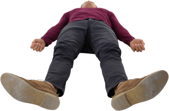 Full length of man lying down
