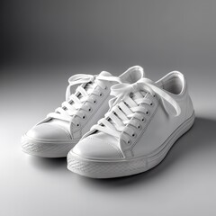white blank sneakers