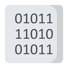 Binary Code Flat Icon