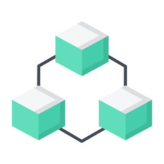 Micro Cube Flat Icon