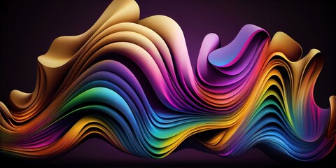 Olas & Formas Abstractas Colores - Generative IA
