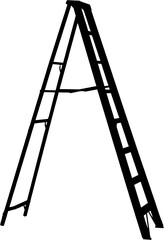 Digitally generated image of black ladder 