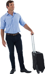 Male executive with luggage
