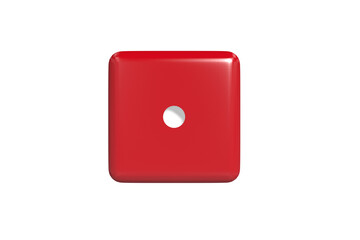 Vector image of 3D red dice