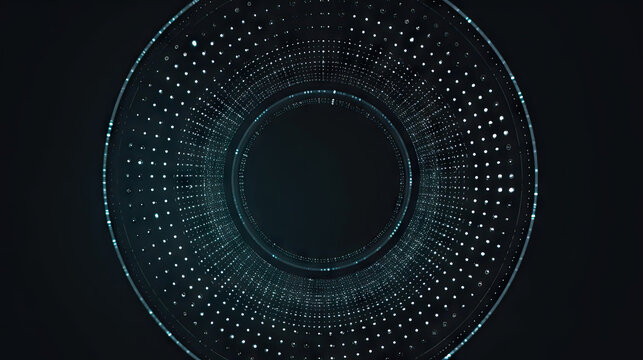 3D render illustration. Made by AI Midjourney.
futuristic circle dot portal with glow effect