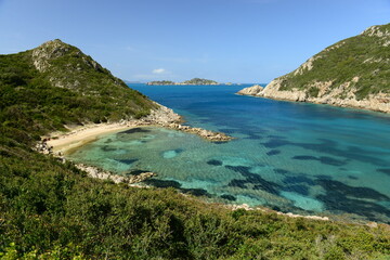 Corfu island, Greece- The beautiful Porto Timito near Aficionas on the West of the island in Spring.