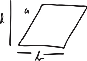 Geometrical diagram with letters