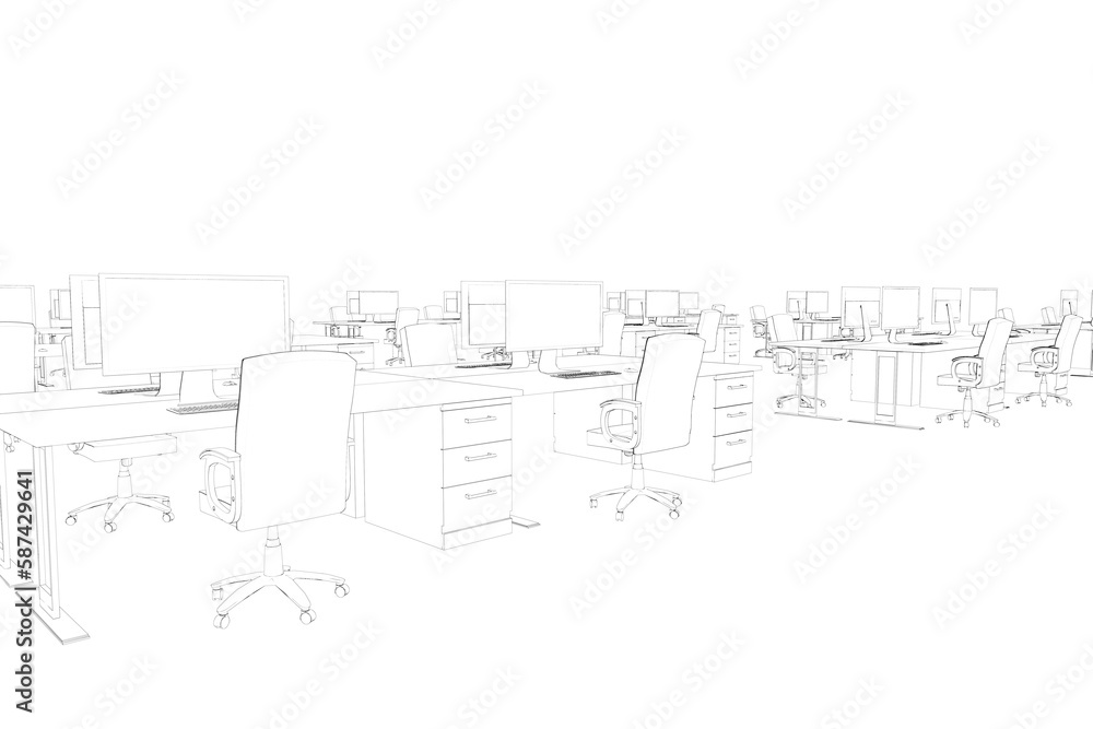 Poster draw of an open space