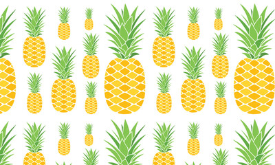 Pineapple Texture Illustration Vector Image Isolated on White