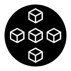 Blockchain Glyph Icon