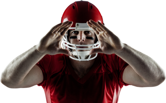 American football player making hand gesture - Powered by Adobe