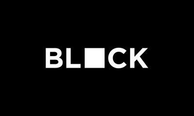 Block word simple typography design